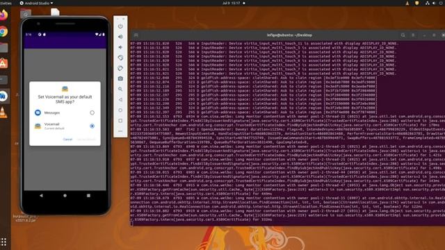 Voicemail malware running on Android emulator смотреть онлайн