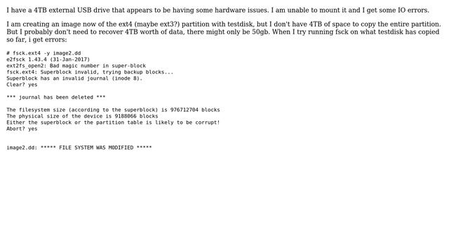 Can I run fsck on a partial image? смотреть онлайн