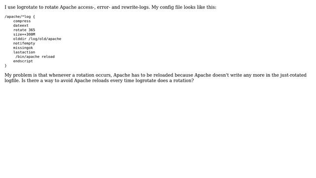 Unix & Linux: How to avoid apache reload when rotating logs? (2 Solutions!!) смотреть онлайн