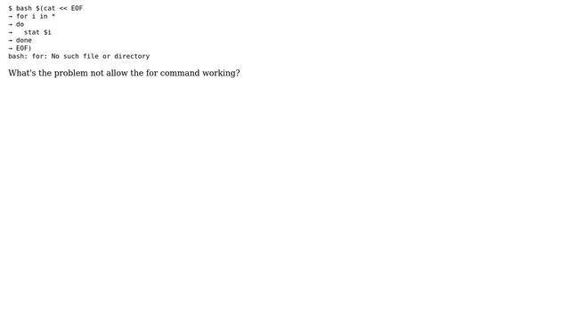 Unix & Linux: Here documents as multiple lines command within the bash смотреть онлайн
