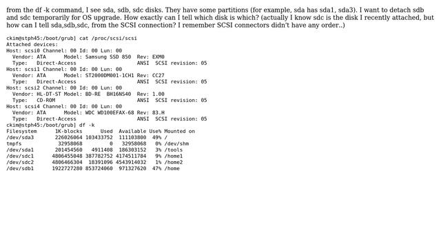 Unix & Linux: How to tell which disk is sda and which is sdb disk? смотреть онлайн