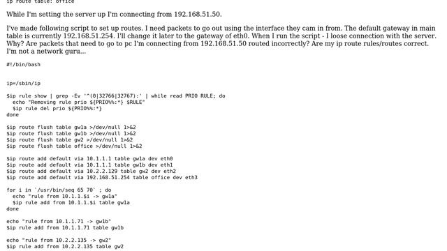 DevOps & SysAdmins: linux ip route via 2 gateways, 3 interfaces смотреть онлайн