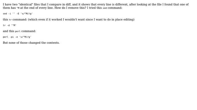 Unix & Linux: How do I remove "^M" from a file? смотреть онлайн