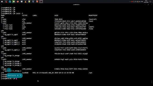 Создание логического тома [ LVM ] в Red Hat Enterprise Linux 8.1 | RHEL 8.1 смотреть онлайн