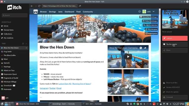 Indie Linux Games, Hello Worlds, and NyTux. It's Cooking With Linux (without a net) смотреть онлайн