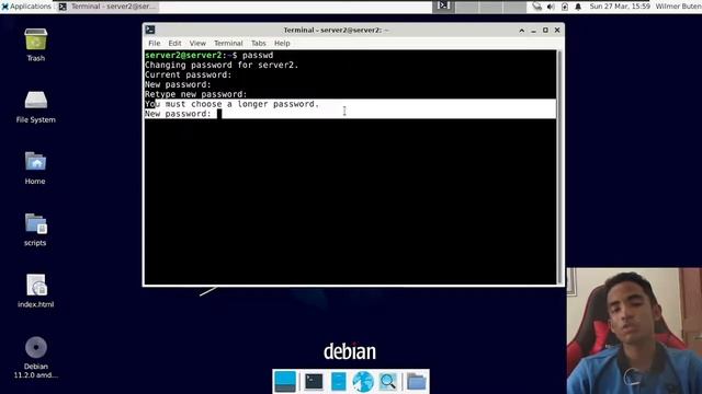 6.2 (A) || Experiment 16-3 - Gestionando usuarios || Debian 11 смотреть онлайн