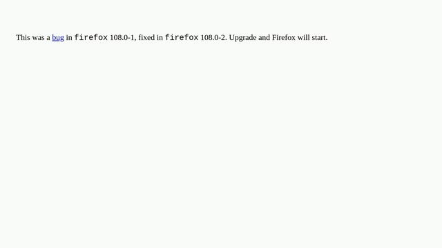 Firefox won't start on Debian testing anymore after update to 108 смотреть онлайн