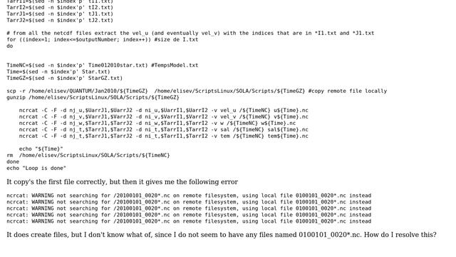 ncrcat: WARNING not searching for /\*.nc on remote filesystem, using local file \*.nc instead смотреть онлайн