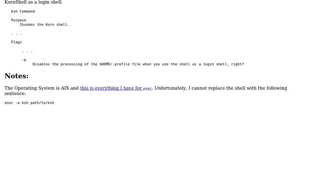 Unix & Linux: How to make ksh act as if it had been invoked as a login shell (AIX)? смотреть онлайн