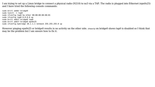 Unix & Linux: How Can I Connect a TAP to Ethernet? смотреть онлайн