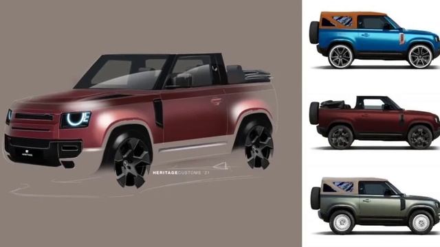 Heritage Customs Will Build Five Land Rover Defender Convertibles For $160k Each смотреть онлайн