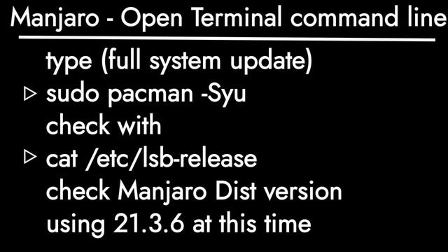 Update Manjaro Linux in Terminal with sudo and cat commands смотреть онлайн