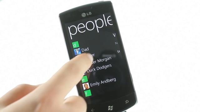 Windows Phone 7 user interface on LG E900 Optimus 7 смотреть онлайн