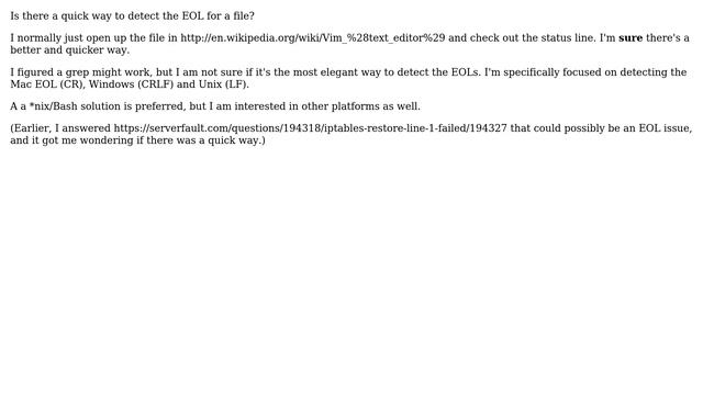Better way to detect EOL of a file смотреть онлайн