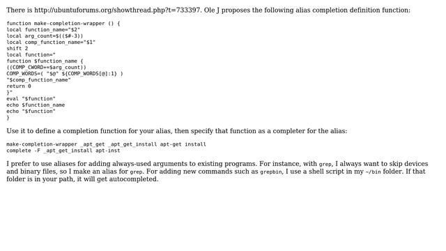 Unix & Linux: How do I get bash completion for command aliases? (6 Solutions!!) смотреть онлайн
