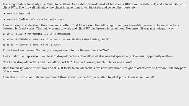 Firewall from iptables with NAT смотреть онлайн