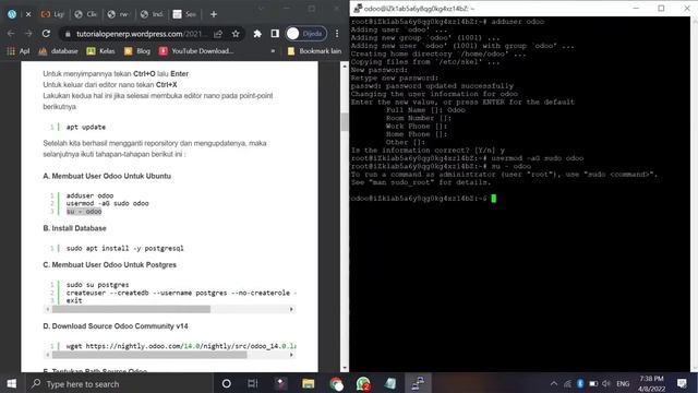 Installasi Odoo Di VPS ubuntu 20.04 смотреть онлайн