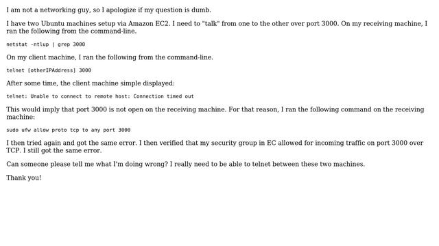 Telnet between two linux machines on Amazon EC2 смотреть онлайн