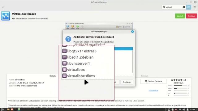 Uninstalling a Program (Virtual Box) on Linux Mint Machine. смотреть онлайн