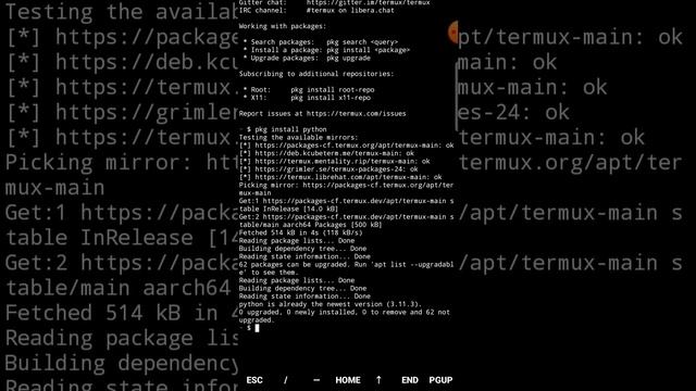 install python in termux and update upgrade смотреть онлайн