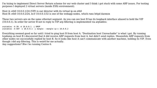DevOps & SysAdmins: Direct server return, ARP problem смотреть онлайн