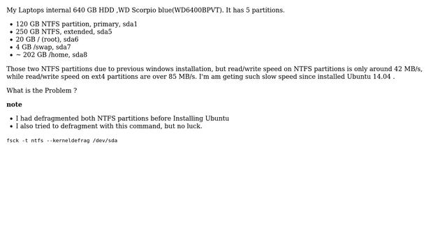 Unix & Linux: slow disk I/O speed on NTFS partition (2 Solutions!!) смотреть онлайн
