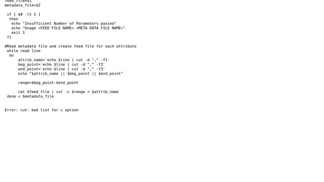 Unix & Linux: Passing dynamic list in cut -c смотреть онлайн