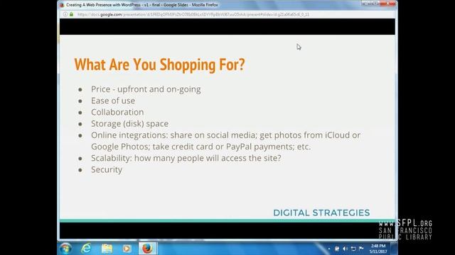 Pt. 1/2 Introduction to WordPress at the San Francisco Public Library смотреть онлайн