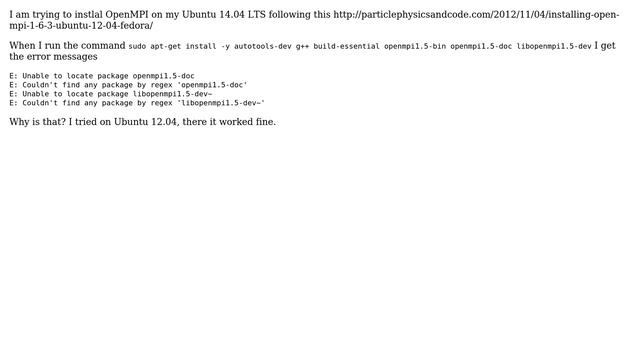 Ubuntu: Installing openmpi on Ubuntu 14.04 смотреть онлайн