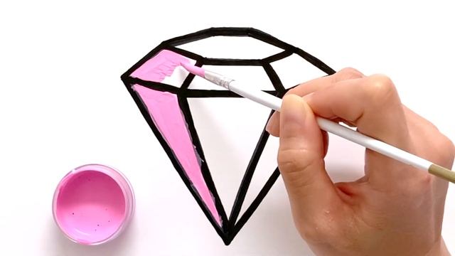 Glitter Pink Diamond Learn Colors Coloring and Drawing for Kids, Toddlers смотреть онлайн