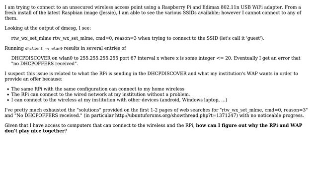 Unix & Linux: Is it possible to determine what a wireless access point needs? смотреть онлайн