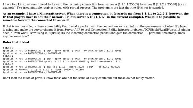 Forward incoming connection to another server, but forward the connection IP address as well смотреть онлайн