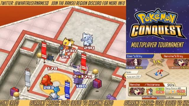 Pokémon Conquest Multiplayer Tournament Round 1 User vs Heroine смотреть онлайн