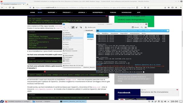 Installare e configurare Da Vinci Resolve su Fedora con GPU AMD Radeon Vega смотреть онлайн