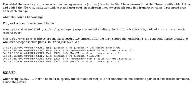 DevOps & SysAdmins: crontab not running for non-root (2 Solutions!!) смотреть онлайн