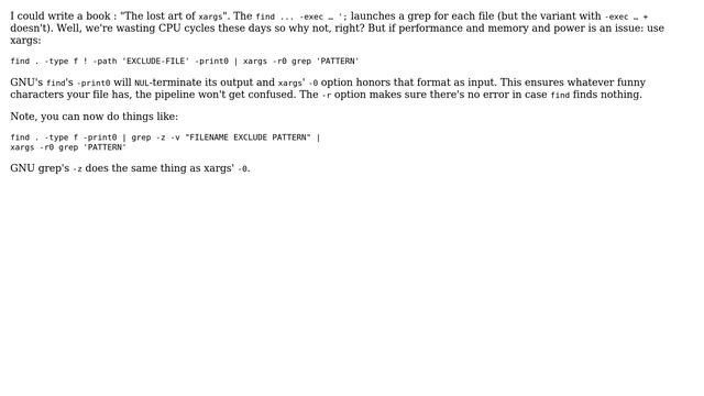 Unix & Linux: Run `grep` excluding a file in a specific path (5 Solutions!!) смотреть онлайн