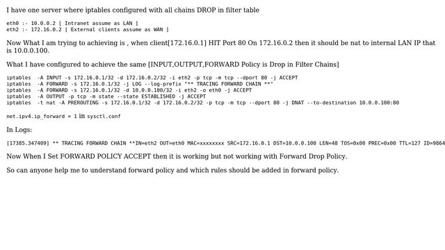 Help to understand Iptables Forward chain with DNAT смотреть онлайн