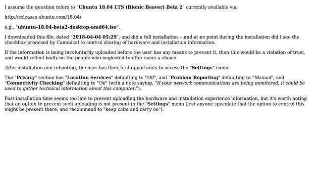How to opt-out usage data collection in Ubuntu 18.04 (bionic)? (4 Solutions!!) смотреть онлайн