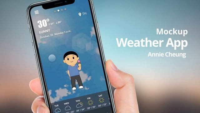 Weather App Mockup смотреть онлайн