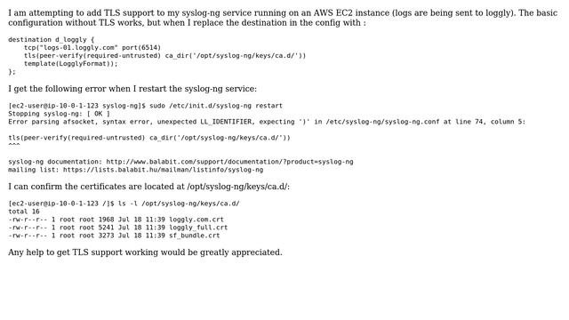 DevOps & SysAdmins: syslog-ng EC2 TLS смотреть онлайн