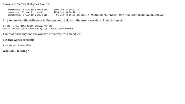 Unix & Linux: Can't create a file through symbolic link (2 Solutions!!) смотреть онлайн