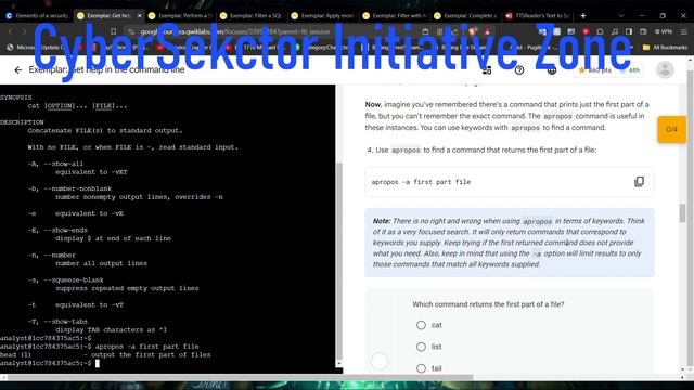 Google Cybersec Certificate Linux Lab; Get Help in the Command Line смотреть онлайн