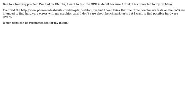 What tests are there for a damaged GPU in Ubuntu? смотреть онлайн