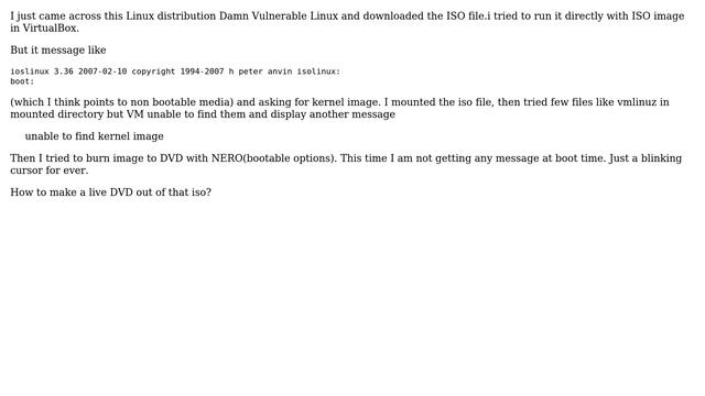 Issue with Installing Damn Vulnerable Linux (DVL) смотреть онлайн