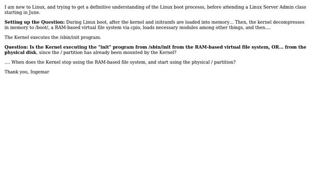 During Linux boot, where does "init" execute from? (2 Solutions!!) смотреть онлайн