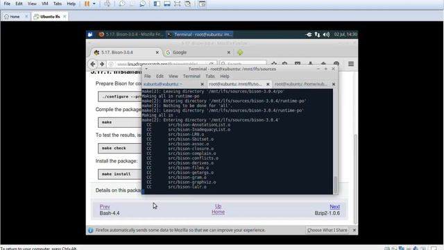 Linux From Scratch Part2_9 (Ncurses-6.0 Bash-4.4 Bison-3.0.4 Bzip2-1.0.6 Coreutils-8.26) смотреть онлайн