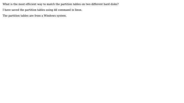 Match Hard Disk Partition Table? смотреть онлайн