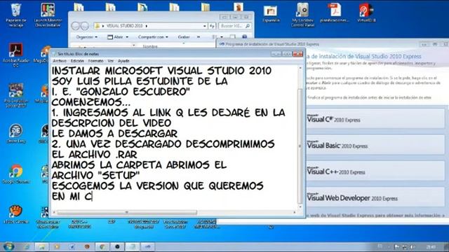 DESCARGAR E INSTALAR VISUAL STUDIO 2010 - MEGA смотреть онлайн