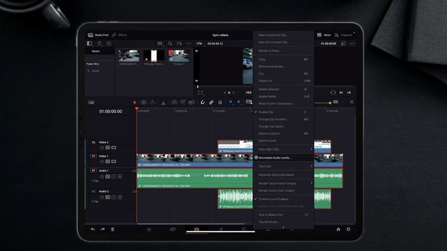 DaVinci Resolve for the iPad tutorial: how to sync two clips. EASY смотреть онлайн