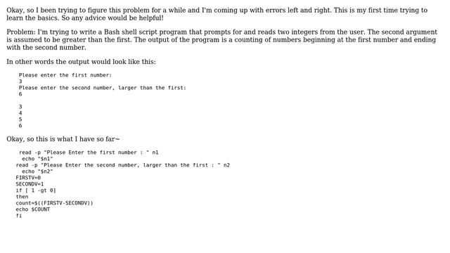 Unix & Linux: Bash shell script program that prompts for and reads two integers from the user. смотреть онлайн